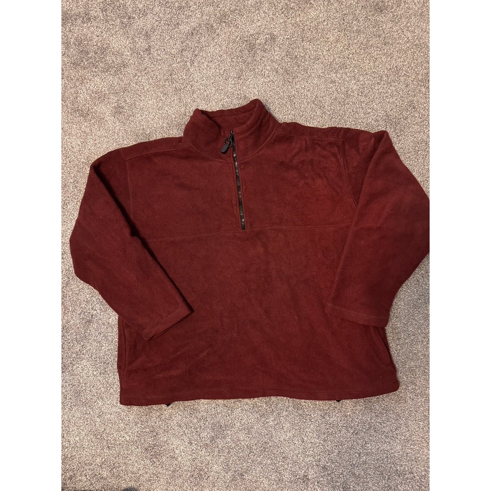 Pro Spirit Men's Maroon Quarter-zip Sweatshirt‎